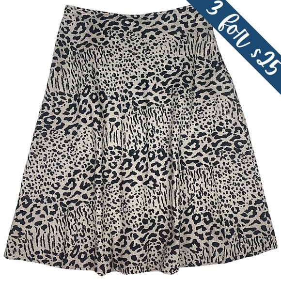 Worthington Dresses & Skirts - 3/$25 Worthington Animal Print A-line Midi Skirt